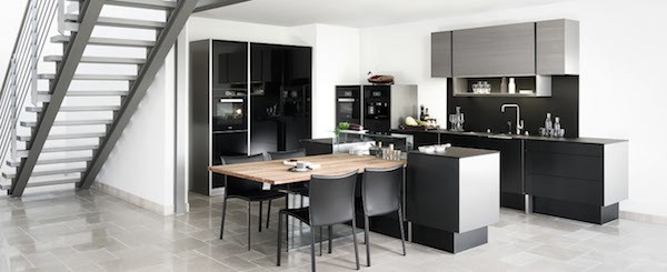 kitchen table integrated into the Poggenpohl P'7350 Porsche Design Kitchen