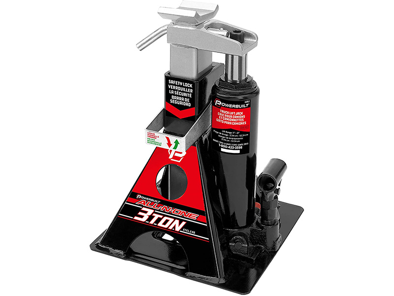 powerbuilt bottle jack and jack stands in one