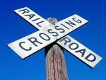 picture of a rail road crossing sign