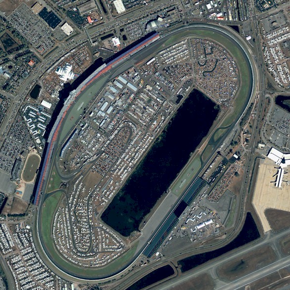 Aerial view of Daytona International Speedway