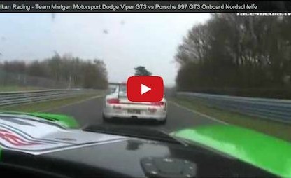 porsche racing a viper video