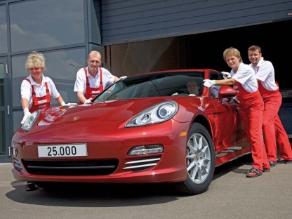 Ruby Red Porsche Panamera is the 25000th sedan to be produced