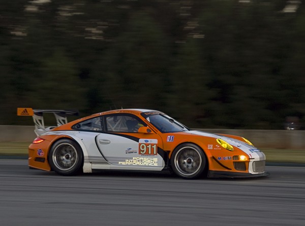 Porsche 911 GT3 R Hybrid Practicing at Petit Le Mans