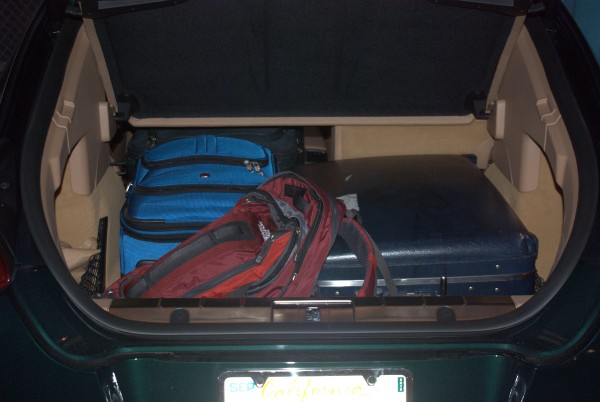 luggage space in a 2010 Porsche Panamera