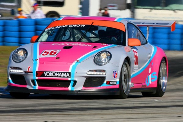 Melanie Snow's Pink Porsche Racing Car
