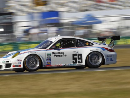 Brumos Porsche #59 during qualifying at the Rolex 24 Hours at Daytona
