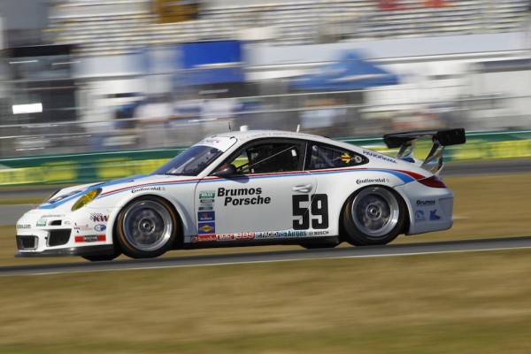 Brumos Porsche #59 during qualifying at the Rolex 24 Hours at Daytona