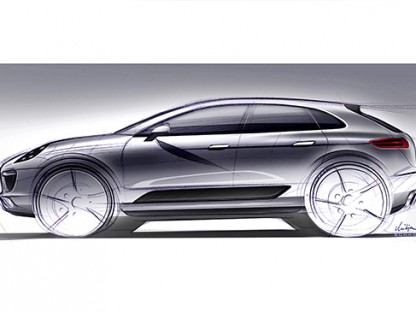drawing of the Porsche macan suv