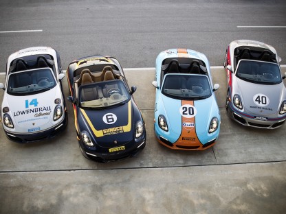 2013 Porsche Boxsters in Historic Racing Liveries