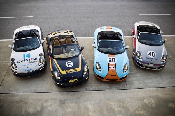 2013 Porsche Boxsters in Historic Racing Liveries