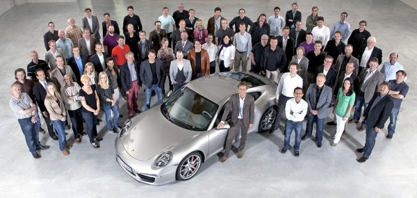 Mauer and his team of designers on the Porsche 991