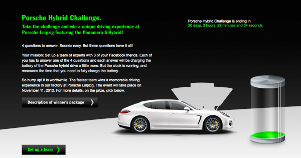 Porsche Hybrid Challenge on Facebook 