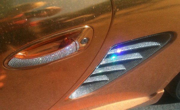 copper and cyrstal plated accents on a Porsche Boxster
