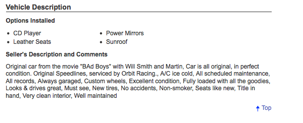 autotrader description of Porsche for sale