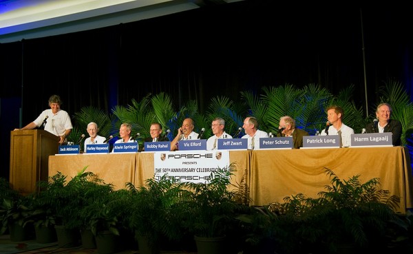 The speakers at the Porsche 911 Seminar during the Amelia Island Concours