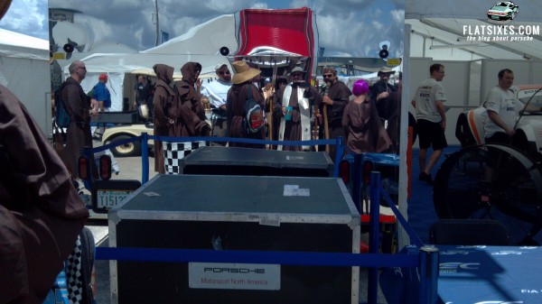 The drunk monks of sebring in the paddock
