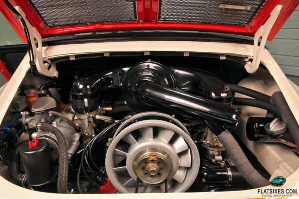 Engine in a 1968 Porsche 911 Police Car