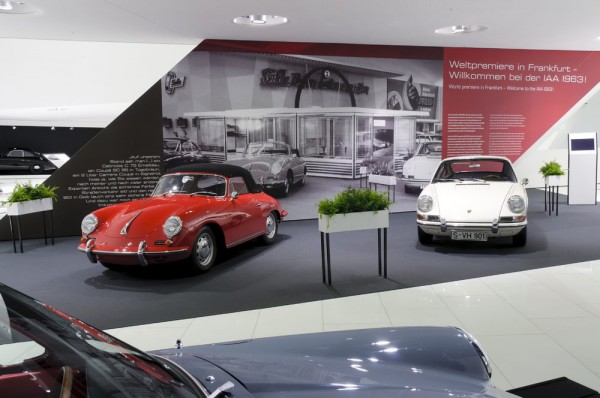 The special exhibition displays the presentation of the Porsche 901 at the IAA in Frankfurt in September 1963.