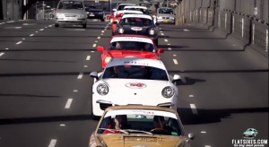 100 Porsches Crossing the Sydney Harbour Bridge