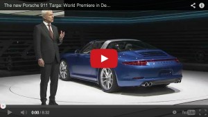 Video of the world premier of the 2014 Porsche 911 Targa