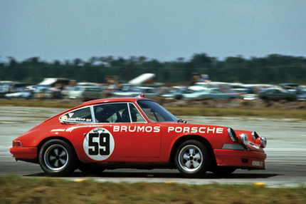 Peter Gregg co-drove this Brumos  Porsche to a class win at Sebring 1972