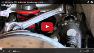video explaining Porsche's rear wheel steering