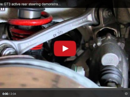 video explaining Porsche's rear wheel steering