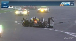 What's left of Mark Webber's LMP1 Porsche After Crash At Sao Paulo