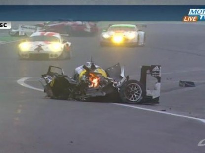 What's left of Mark Webber's LMP1 Porsche After Crash At Sao Paulo
