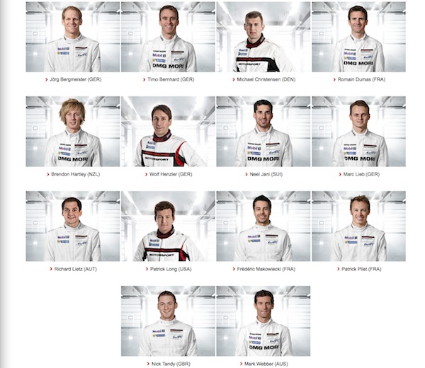 2015 Porsche Factory Drivers