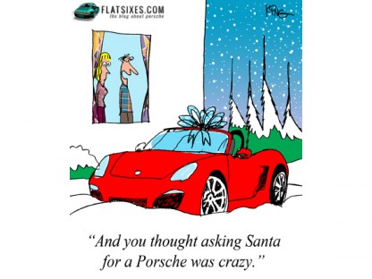 Porsche Cartoon - christmas comic