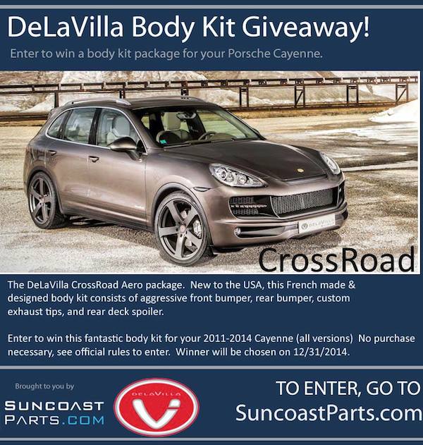 Win a DeLaVilla CrossRoad Body Kit for your Porsche Cayenne