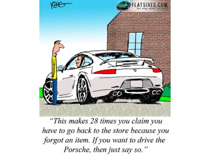 Porsche Comic Srip and Cartoon Image