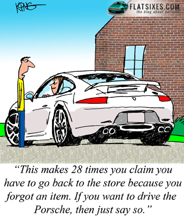 Porsche Cartoon or comic strip