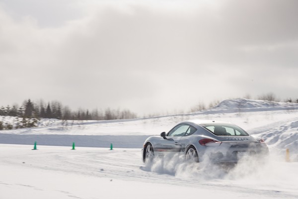 lapping Porsche caymans at Camp4 Canada