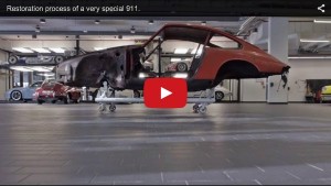 video showcasing the restoration of Porsche 901 chassis 57