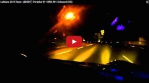 driving le mans at night in a Porsche 911 rsr