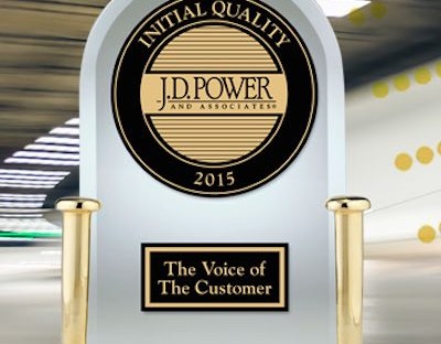 J D Power Initial Quality Award 2015