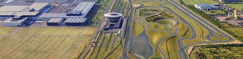 The testing facilities at Porsche's Leipzig plant