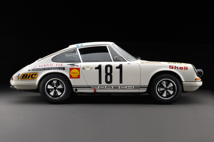 One of only 23 original  1967 Porsche 911 R's produced.  This one is on display at The Revs Institute.