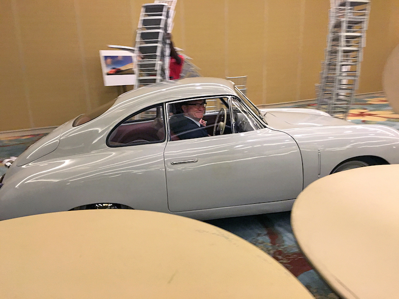 At the end of the dinner, Jeff Zwart drove his Gmünd Coupe out of the ballroom with Porsche's Grant Larson (Director Special Project Style) happily riding shotgun