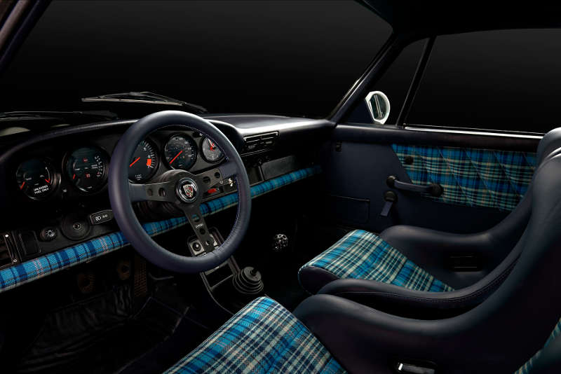 Safari #2 received this incredibly eye catching blue tartan interior. 