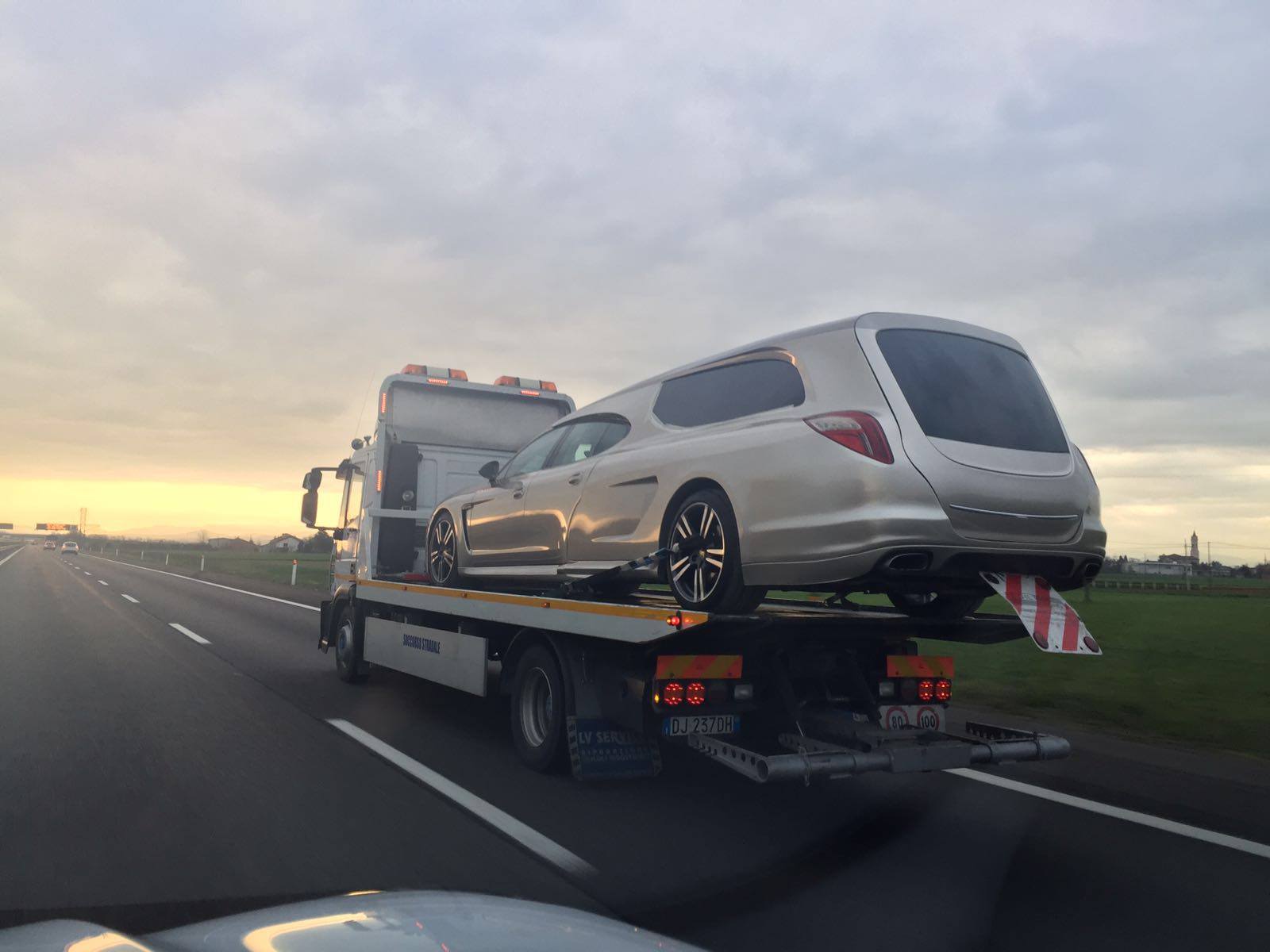 It looks like a real Porsche Panamera hearse, doesn't it? Click the image for an even larger view. 