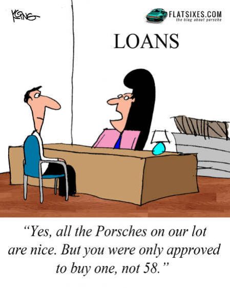 porsche loan cartoon