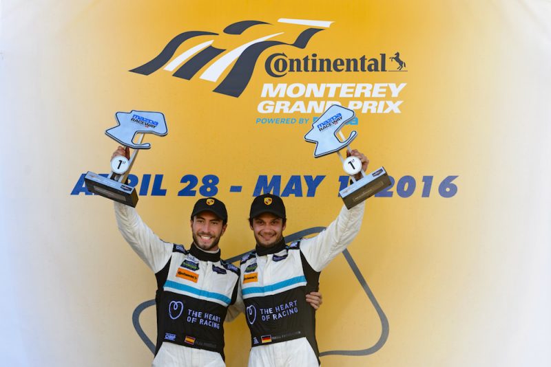 2016- Laguna Seca- Alex Riberas and Mario Farnbacher podium celebration