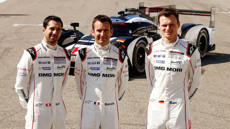 Porsche Team: Neel Jani, Romain Dumas, Marc Lieb (l-r)