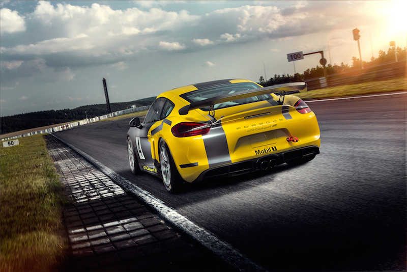 Porsche GT4 Clubsport MR- Track Shot- Rear