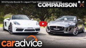 Porsche Boxster vs Jaguar f-type video