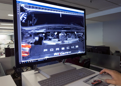 The image seen at the Porsche technical center