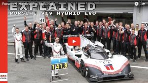 video explaining the technology of Porsche's 919 Evo
